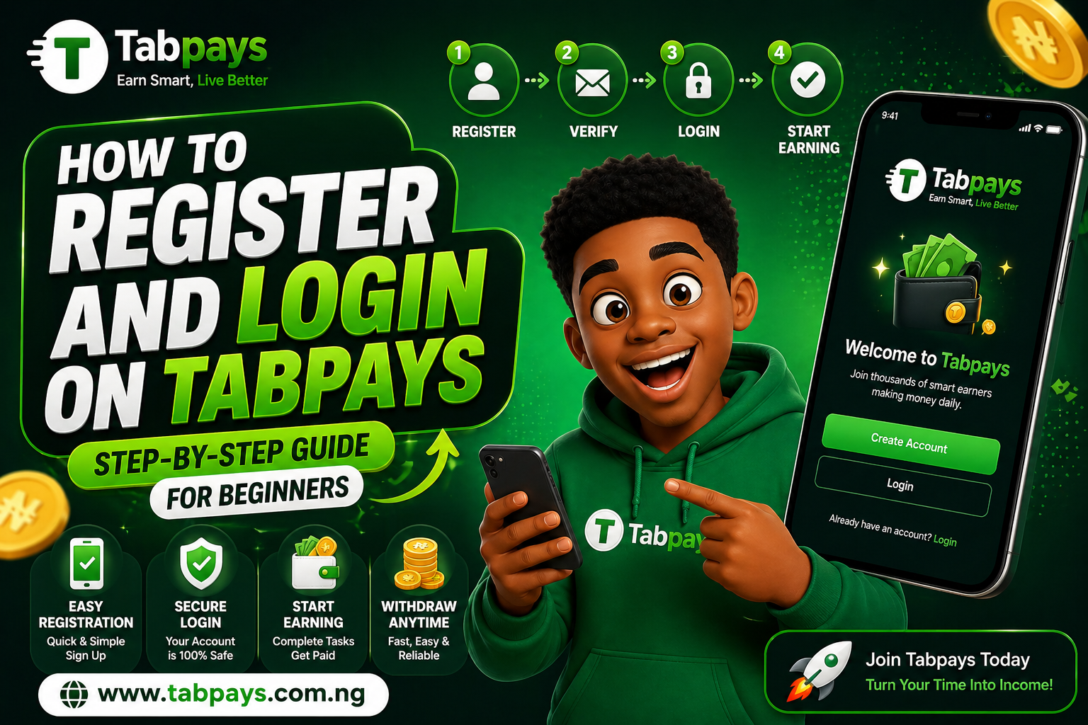 How to Register and Login on Tabpays (Step-by-Step Guide for Beginners)