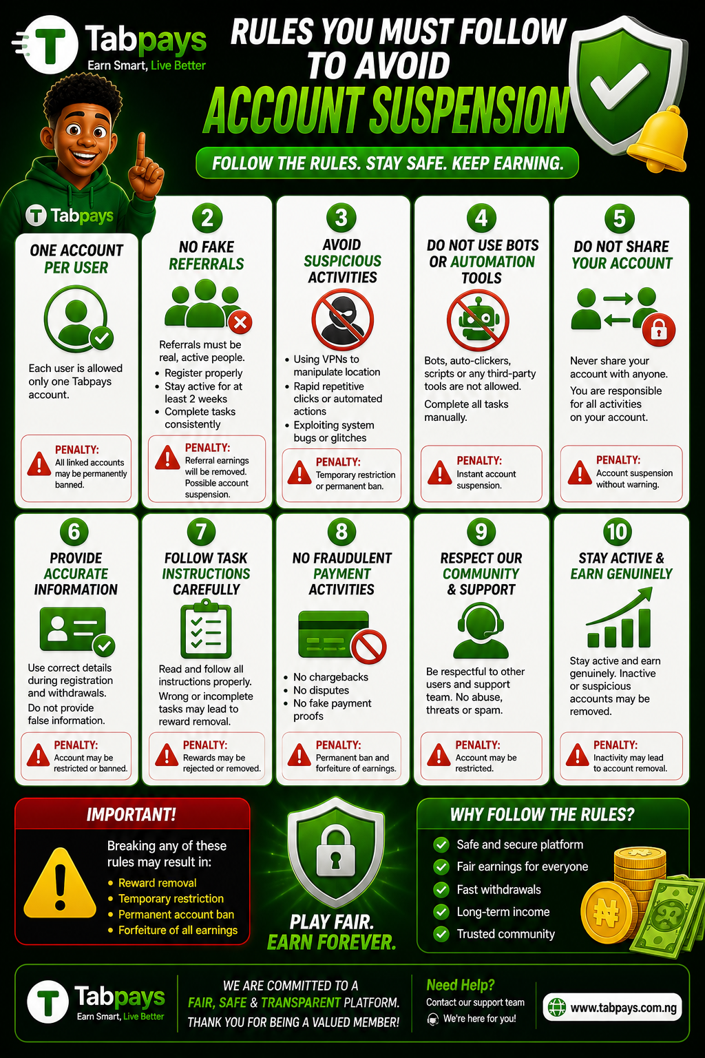 Rules You Must Follow to Avoid Account Suspension