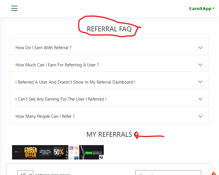 Tabpays Referral Page Overview